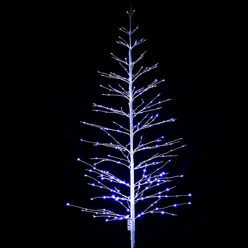 Vorbeleuchteter künstlicher Weihnachtsbaum, bodenstehendes Ornament, blaues LED-Baumlicht