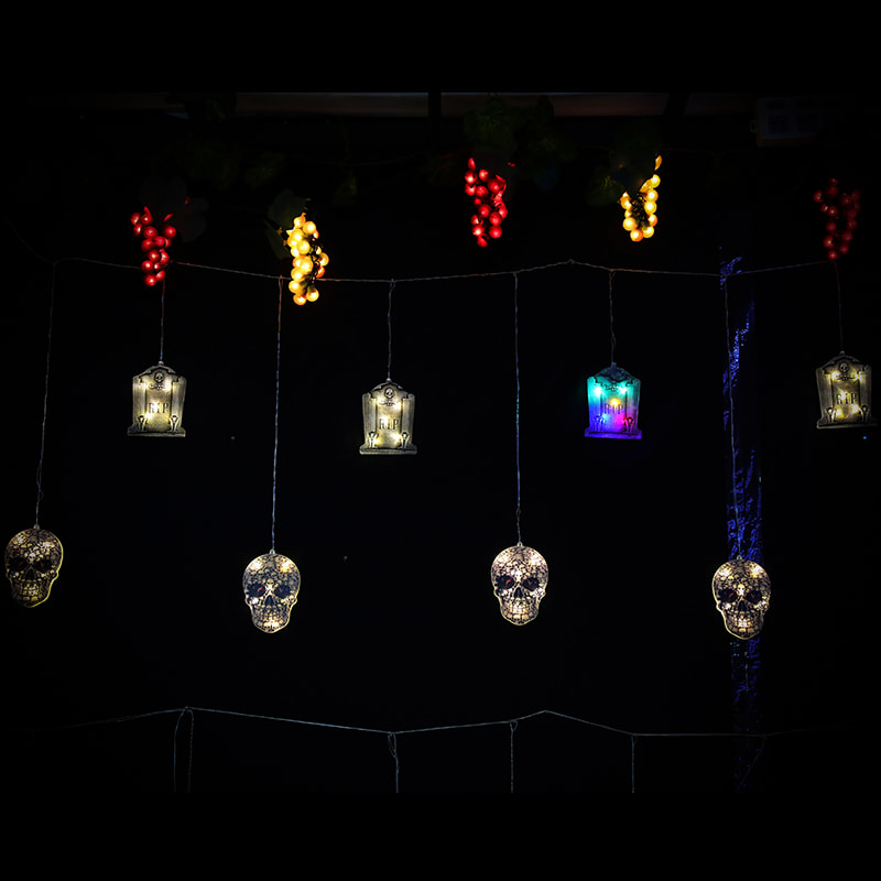 Halloween LED dekorative Lichterkette Szenenlayout leuchtende Requisiten